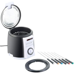 Rosenstein & Söhne Mini Fryer: Compact Table Fryer with Fondue Set, 0.9 Litre, 840 Watt (Mini Fryer, Mini Fondue Electric, Cookware)