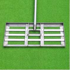 XINGSHANG Golf Garden Grass Levelawn, Lawn Rake, Golf Garden Grass Level Lawn Rake, Lawn Leveling Rake, Golf Leveler, High Performance Stainless Steel Lawn Push-Level Tool, Golf Equipment