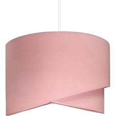 youngDECO® Tulip Lampshade Pendant Lamp Diameter 38 cm - Pendant Light Pastel Pink - Cotton Fabric Pendant Light 2 x E27 - Lamp Bedroom, Living Room, Children's Room and Office (Bulb Not Included)