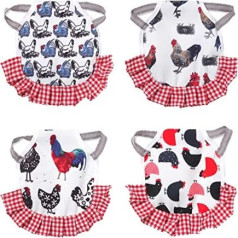 DERCLIVE Pack of 4 Chicken Jacket Strap Chicken Apron Chicken Guard Apron for Wing Protection As Pictured, Medium, as shown