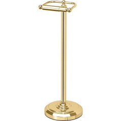 Gatco 1436 Designer II Pedestal Paper Holder, Polished Brass