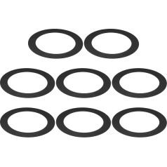 PATIKIL Goof Rings Inner Diameter 4.25 Inches, Outer Diameter 6.69 Inches, Pack of 8 Metal Goof Rings Cover for Recessed Ceiling Spotlights, Matte Black Surface