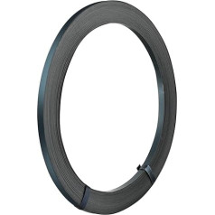 VEVOR Steel Strapping Tape, 100m Length x 12.7mm Width x 0.4mm Thickness, 500kg Breaking Strength, Steel Tape for Pallets, Portable Strong Metal Packing Tapes, Black