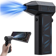 Electric Dust Blower Air Pressure Spray, 130,000 rpm, Compressed Air Duster with 8000 mAh Battery, Cleaning Brush and USB Quick Charge, for PC Cleaning Kit, Sofa, Car (RE-15)