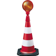 WEMAS StVO Traffic Cone, Type RA2, Retroreflective, BAST, Red/White, 75 cm, 9.4 kg, Item No. Blitzkegel-TL Z750 4000 2 RA2B, Traffic Cone, Pylons, Marking Cones