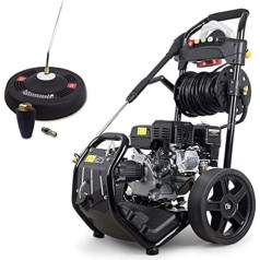 DT-KR170D Petrol Pressure Washer with 7 HP Engine and Surface Cleaner and Dirt Blaster (170 Bar Pressure 170 Bar Working Pressure 5 Work Nozzles Self-priming Includes 12 Metre High Pressure Hose)