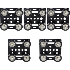iplusmile Pack of 5 European Standard Gantry Panel Accessories for 3D Printer Wheel Plate for European Aluminium Profile Gantry Plate Pulley 3D Printer Pulley V Slot Plate