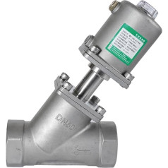 DN50 Stainless Steel Pneumatic Valve Normally Closed/Open Pneumatic Actuator Angle Valves 16 Bar for Steam Gas Oil (Double Acting NC)