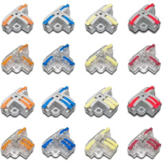 ASLVNEKGOR T-Type Compact Push-in Fast Wire Connector Distribution Terminal Block Led Light Electrical Home Splitter Connector T3(T4 (OG Handle),100 PCS)