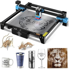 Twotrees TTS-55 Pro 20W Laser Engraving Machine for Making 3D Wooden Puzzles, Cutting Machine 5.5W Laser Power, Compressed Point with Fixed Focus, Engraving Machine for Wood, Metal