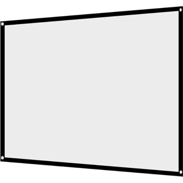 Magt Projector Curtain, 1 Piece, Portable, Foldable, Wrinkle-Free and Durable White Projector Curtain Projection Screen 4: 3 for Open Air Cinema (Size : 84 Inches)