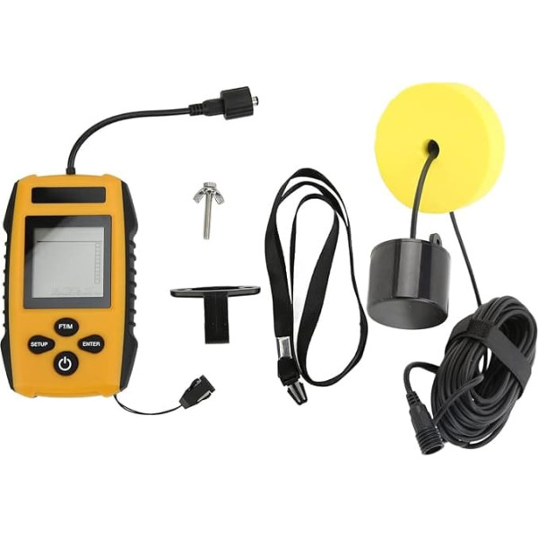 Sonar Fish Finder, Sonar Detector, Wired Fish Finder with High Accuracy, High Resolution LCD Depth Finder with Wire for Boat Fishing