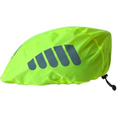 HIKERBRO Fahrradhelm Abdeckung Universal Wasserdicht Fahrradhelm Regenschutz Hohe Sichtbarkeit Fahrradhelm Abdeckungen Grün Atmungsaktiv Winddicht Staubdicht Wasserabdeckung mit Reflektorstreifen