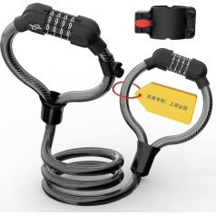 Honszex E Scooter Lock, Lock for E Scooter, Cable Lock with Mounting Bracket 105 cm, Bicycle Lock Combination Lock, Double Core Steel Cable Lock for Electric Scooter/Bicycle