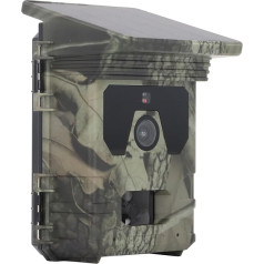 GOWENIC Solar Trail Camera, 4K 50MP HD Night Vision Sun Powered Solar Game Wildlife Hunting Trail Cameras, IP65 Waterproof IR Motion Detection Hunting Camera, Loops for Hunting