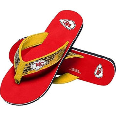 FOCO NFL Women's Sequin Strap Flip Flops Sandals