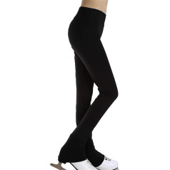Hsivtns Figure Skating Trousers, Ice Skating Trousers, Figure Skating Training Trousers, Leggings, Fleece Lining, Figure Skating Trousers, Warm Tights Trousers, Black