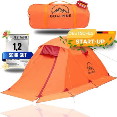 GoAlpine® Expedition I Tent for 2 Large People Waterproof 4000 mm Small Pack Size for Hiking, Mountain Tours & Bike Packing Ultralight 4 Seasons Can be Used as a Winter Tent & Camping