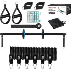 Pilates Bar Kit | Home Gym Equipment | Multifunctional Fitness Kit | Tragbares Workout Bar, Resistance Band Set, Full Body Training Tool, Pilates Stretch Equipment, Stretch Bar mit Widerstand