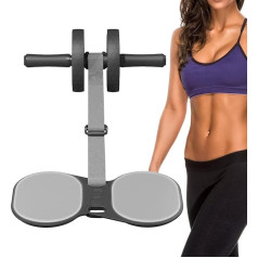 Core Strength Trainer, Abdominal Roller, Resistance Band Roller, Multifunctional Abs Roller, Adorable Ab Workout Equipment, Workout Roller for Abs, 129 x 36 cm/50.79 x 14.17 inches, Black