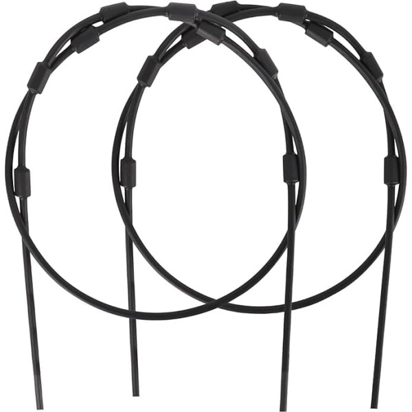 Panbofoda Ersatz-Baumständer-Kabel, 1 Paar Ersatzkabel für Kletterbäume, 2 Stück, Jagdbaumständer, Zubehör, langlebig, Stahl, geflochtenes PVC, schwarz beschichtet, 165,1 cm, Treestand Ersatzkabel