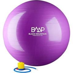 Black Mountain Products 2000 lbs Static Strength Exercise Stability Ball with Pump