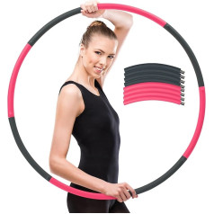 SteadyDoggie Hula Hoop Stainless Steel Weighted Hula Hoop for Adults - Removable Ergonomic Design for Muscle Strengthening and Weight Loss - Easy to Adjust and Carry for