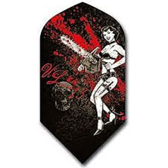 US Darts Alchemy Chainsaw Slim Dart-Flights, 2er-Set (6 Flights)