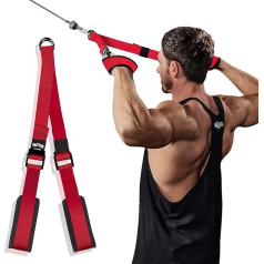 INNSTAR Adjustable Triceps Rope, 24-54 Inch Extra Long Heavy Duty Triceps Rope, Lat Pull Handle, Cable Pull Handles Cable Attachment for Biceps, Triceps, Gym or Home Patent Pending