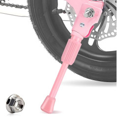 LEICHTEN Children's Bicycle Stand for 16 Inch Wheel, Children's Bicycle, Single-sided Stand, Rear Mount, Bicycles Support Carrier Pink for Girls and Boys Bicycle