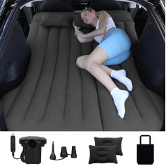 Rainpal SUV Car Mattress Inflatable Air Bed with Air Pump and Cushion Portable Air Mattress for Travel Camping Outdoor Travel Thickened Comfortable Durable for Boot (Black)