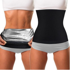 Pack of 2 Waist Trimmer for Women Sweat Wrap Sweat Waist Trainer Sweat Belly Workout Belt Belly Wrap for Bodybuilding