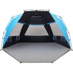 Easthills Outdoors Instant Shader Dark Shelter Pop Up Beach Tent, Sun Protection with UPF 50+ UV Protection for Kids and Family, Pacific Blue