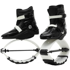 EvikoO Jumping Shoes Kangaroo Jumping Shoes, Adjustable Unisex Jumping Shoes, Exercise Moon Shoes for Fitness and Training, 33-43 EU, Bouncy Shoes (Color : Black, Size : XXL)