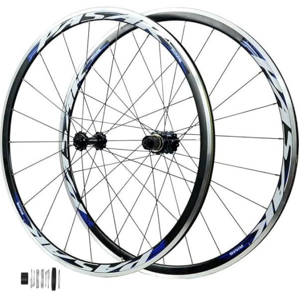 LPYDWZ Road Bike Wheel Set 700C, Aluminium Alloy, V-Brake 30 mm Mountain Bike Rim Quick Release Front and Rear Wheels Compatible with 7-12 Speed Cassette