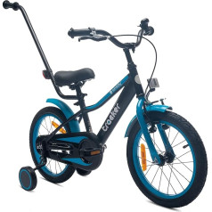 sun baby Boys' Bicycle Children's Bicycle 14 and 16 Inch Boys Tiger Tracker Bike Lightweight Stabilisers with Push Bar from 2-6 Years BMX Bicycle Children