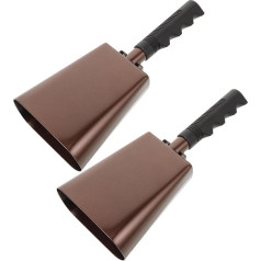 Happyyami 1 Paar Kuhglocke Hirschgeweih Für Hunde Gebläse Büffel Bärenglocke Spiele Türklingel Beim Öffnen Der Tür Jubelglocke Für Den Sport Geweihe Für Hunde Rote Glocke Stift PVC Coffee