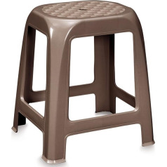 Taube stable stool made of plastic, easy to clean, kitchen stool, bathroom stool, shower chair, camping chair, due to the hole seat, it can be used well in the shower.