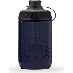 Polar Bottle Session Muck Mountain Bike Water Bottle - BPA Free, Cycling and Sports with Dust Cover (Apex - Navy, 425ml)