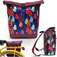 Ikuri Bicycle Bag / Backpack Combination Bicycle Backpack Made of Tarpaulin for Pannier Rack Pannier Bag Waterproof for Women, Peras Blue