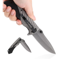 ToopMount Pocket Folding Knife, 4.13 Inch 3CR13 Blade Folding Knife with Pocket Clip, Tactical Compact Survival Knife, Aluminium for Camping, Fishing, Hiking, Men and Women