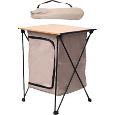 Sharplace Collapsible Camping Cabinet, Kitchen Table Accessories, Cooking Table, 2 Layer Storage Cabinet Organizer for Outdoor Events, Backyard