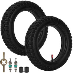 JIAYAN 12.5 x 2.75 12 1/2 x 2.75 Tyres and 12 x 2.40/2.75 Inner Tube with TR13 Noise Trunk for Razor MX350 MX400 Dirt RACTE X-Treme X-560 Scooter 47cc 49cc 2-Stroke Mini Pit Dirt Bike Dune Buggy