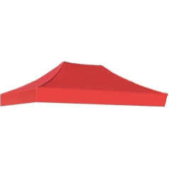 Gazebo Vordach Ersatz Baldachin Top Abdeckung Regendicht Ersatz Sonnenschirm Zelt Abdeckung Plane Pavillon Dach for Camping Outdoor Baldachin Sommer FüR VordäCher, Garten, Terrasse, Hof, Zelt(Red)