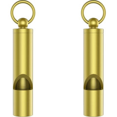 Mini Whistle Premium Emergency Whistle by Outmate-H62 Brass Loud Version EDC Tools(2 pcs)