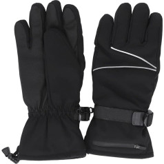 Beheizte, Elektrische Handwärmerhandschuhe mit 3-Gang-Touchscreen, Handfläche aus PU-Leder, Verstellbarer Handschlaufe, Reißverschlusstasche, Hocheffiziente Heizung,