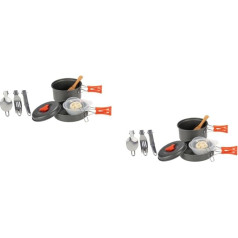 Supvox Outdoor Camping Topf Wiederaufladbar Camping Pfanne Camping Zubehör Wasserkocher Set Camping Kocher Gadgets Camping Ausrüstung Pfannen Tragbare Matte Camper Träger