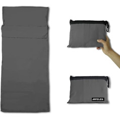 JIVELER Lightweight Sleeping Bag Liner Camping Travel Sheets Ultralight Sleeping Bag Sack for Backpacking Hiking Hotel Hostels and Traveling, Stuff Sack Included