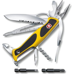 Victorinox Swiss Army Knife Ranger Boatsman MW, 22 Functions, Swiss Made, Multitool Including One-Handed Locking Blade, Yellow/Black