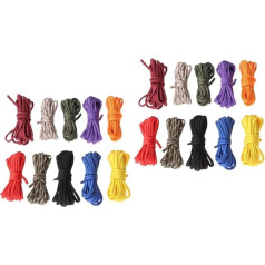 Happyyami 2 Sets Multifunctional Paracord Rise Hook Blade Connector Socket Strip Bungee High Performance Extension Cable Outdoor Lanyard Kit Hose ABS Polyester 10 Pieces x 2